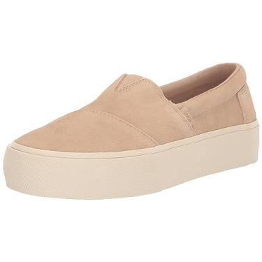 Imagem de TOMS Tênis feminino Alpargata Fenix Slip-On, Camurça de aveia, 40