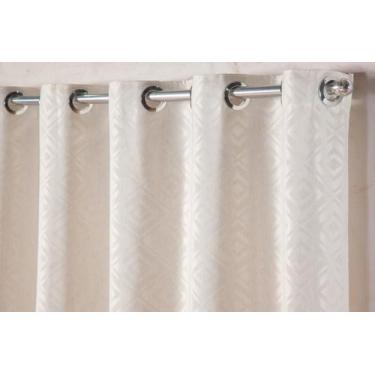 Imagem de Cortina Capri 4,00m x 2,70m Estampada Delicada Poliéster Sala de Estar