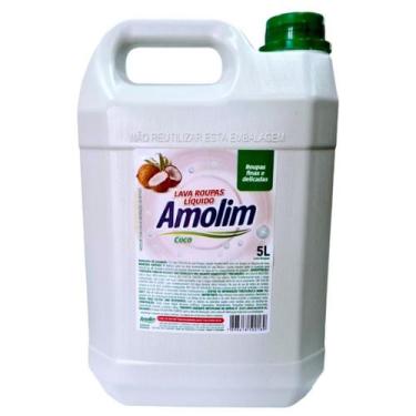 Imagem de Lava Roupas Líquido Coco Amolim 5L Sabão Líquido Antialérgico Bacteric