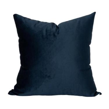 Imagem de Almofada Veludo Azul Marinho Quadrada - Cazachic, Somente Capa