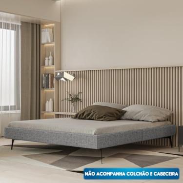 Imagem de Base Bi Partida Slim Casal em Linho sem Cabeceira - Skybox