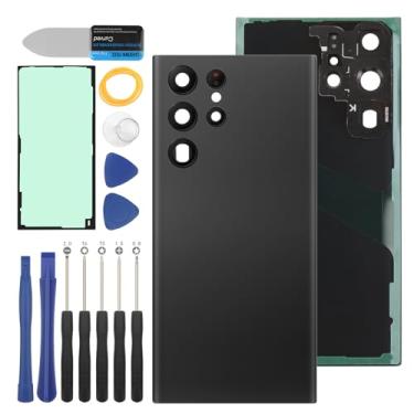 Imagem de YHXMARSCAN Substituição de vidro da tampa traseira para Samsung Galaxy S23 Ultra 5G 2023 Substituição de vidro traseiro com kits de ferramentas de reparo (Cor: Preto)