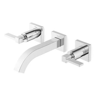 Imagem de Kit com 3 Misturador para Lavatório de Parede com Válvula de Escoamento Elite Celite Cr...