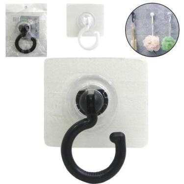 Imagem de Cabide Gancho De Plastico Autoadesivo Transparente 8,5X7,5Cm - Saz Com