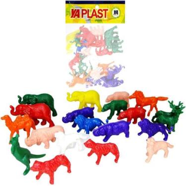Imagem de Kit animal zoologico de plastico com 20 pecas na solapa - YA PLAST