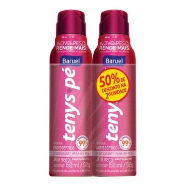 Imagem de Kit Com 2 Spray Aerossol Tenys Pé Baruel Woman 100g  Feminino Chule