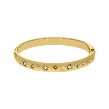 Imagem de Bracelete Moderno Cravejado com Brilho  - GEMERSON BIJOUX, Dourado