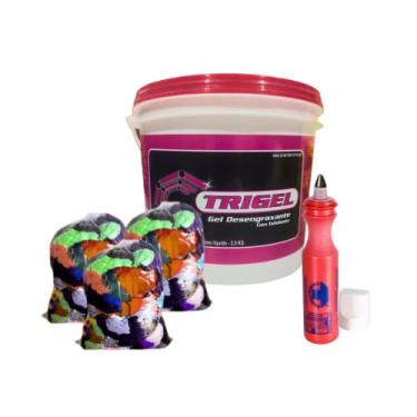 Imagem de Pano Retalho 2kg, marcador Industrial  & Gel Desengraxante Rosa - Trig