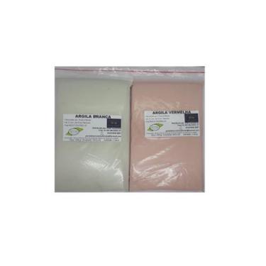 Imagem de Argila Branca e Vermelha 500gr - Pemcosméticos Ervas E Raízes