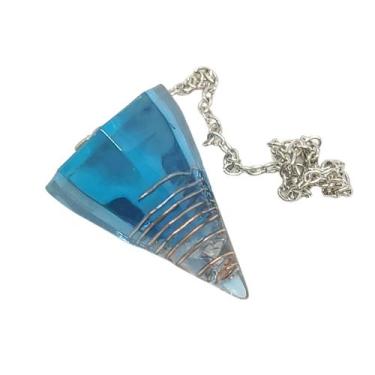 Imagem de Orgonite Pêndulo Raio Azul - Cristal Purificação - Conciencia Oitentae