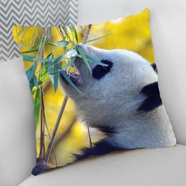 Imagem de Almofada Decorativa Cheia c/ Zíper 40x40cm, Panda - Deluzz