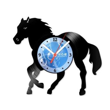 Imagem de Relógio De Parede Disco Vinil Animais - Cavalo de Raça - VAN-092 - Mod