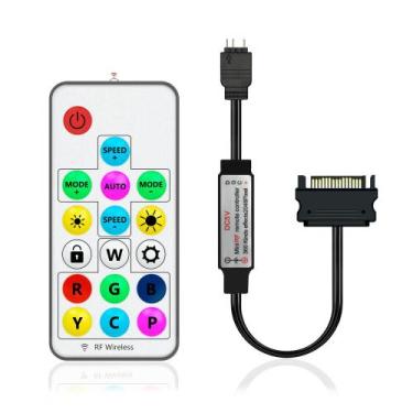 Imagem de Controladora ARGB Cooler Fan 3 Pinos 5V Conexão Sata Fonte - Alloyseed