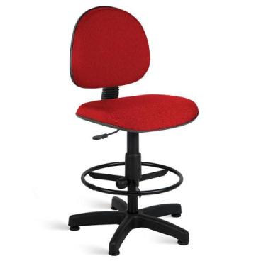 Imagem de Cadeira Ágata Executiva Caixa C/ Lam Giratória Tecido Vermelho - Ideaf