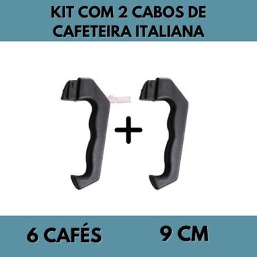 Imagem de Kit 2 Cabos Alças Para Cafeteira Italiana  6 /9-12 Cafés Xícaras - Vit
