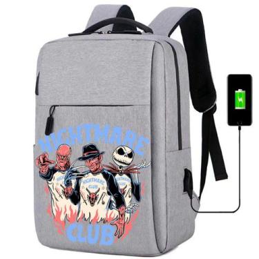 Imagem de Mochila USB Escolar Estampa Unissex Night Mare Notebooks, Trabalho Esc