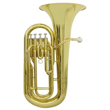 Imagem de Bombardino Euphonium 4 Pistos Ep 240 Laqueado Dourado Com Case New York [F097]