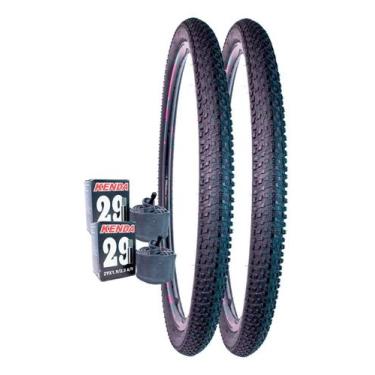Imagem de Pneu Aro 29 X 2.10 Kenda K1153 + 2 Câmaras Kenda Presta 48mm Cor Preto