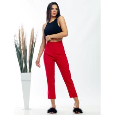 Imagem de MODAS DOMI Calça Alfaiataria Feminina Cintura Alta LANÇAMENTO Moda ZR 
