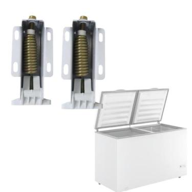 Imagem de Kit 2 Dobradiças C Mola Freezer Chb41/Cha22 Original - Whirlpool