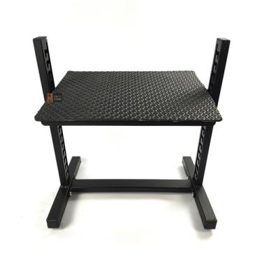 Imagem de Apoio Ergonômico para Pés Ajustável, Altura Extra Alta, Base Antiderrapante, Preto Extra Alto Criança Home-office Escritório