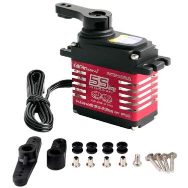 Imagem de DIYmall GX3255BLS Digital Servo 7.4V 55KG High Torque Full Metal Helical Gear Brushless Motor IP68 RC Robotic Servo for 1/8 1/10 Cars (270°)