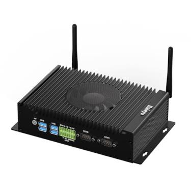 Imagem de Baieyu Mini PC Core i7-10810U Industrial PC Win 11 Pro, 8GB RAM 256GB SSD, 2 HD+DP, 2 RJ45 Gigabit, 2 COM, 6 USB, GPIO, WiFi, BT 4.2, 4K UHD Mini Computador Suporta PXE Auto Power On