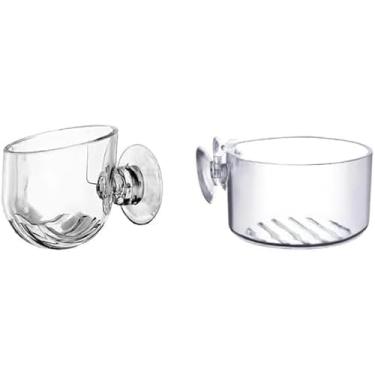 Imagem de Vaso de plantas de aquário com 2 peças, suporte de plantas de aquário de vidro, copo de plantas de decoração de aquário com ventosas para decoração de aquário, decoração de aquário, plantas de