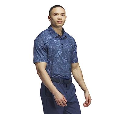 Imagem de adidas Camisa polo masculina Ultimate365 estampada para golfe, Collegiate Navy, P