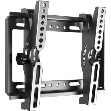 Imagem de JXMTSPW Suporte de TV para a maioria das TVs e monitores de tela plana curvada de 14-42 polegadas, serve para 22, 24, 27, 32, 39, 40 polegadas, suporte de parede de inclinação pequena universal de 25