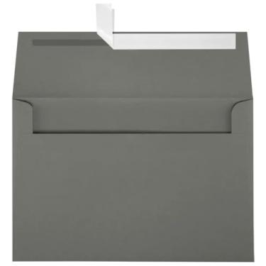 Imagem de LUXPaper Envelopes de convite A8 com peeling e prensa (14 x 21 cm) - fumê (50 quantidades) | Perfeito para convites, anúncios, envio de cartões, fotos 12 x 17 cm | LUX-4885-22-50