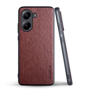 Imagem de AIORIA Capa para Xiaomi Poco X7 Pro 16.9 cm Screen Premium PU Leather Cover Retro Business Design Capa protetora completa para Xiaomi Poco X7 Pro 5G (café)