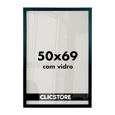 Imagem de Moldura para Quebra Cabeça Grow Puzzle 1000 peças 50x69 cm com Vidro Decoração Interiores Parede Sala Escritório Office (Preto)