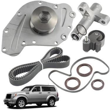 Imagem de YzusGomumu TBK1150WP Correia dentada serpentina com kit de bomba de água compatível com Dodge Avenger Challenger 2005-2011 Journey Chrysler 300 Town & Country Pacifica VW Routan 3,5L/4,0L