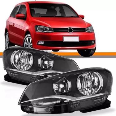 Imagem de Farol Gol Voyage Saveiro G6 Foco Duplo Máscara Negra 2012 2013 2014 2015 2016 (Kit: Par (Esquerdo e Direito))