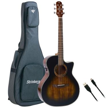 Imagem de Violão Strinberg Diamond Da2sc Sbk Sunburst Black Artistic C/ Bag