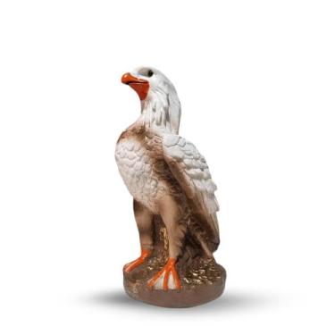 Imagem de Estátua Águia Gavião Falcão Espanta Pombos Passáros Branco Envernizado