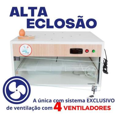 Imagem de Chocadeira Elétrica ALTA ECLOSÃO Automática 120 ovos Bivolt Controlado