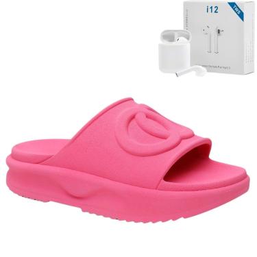 Imagem de Kit Chinelo Nuvem Slide Ortopédico Feminino Original Leve Confortável + Fone Bluetooth-Feminino