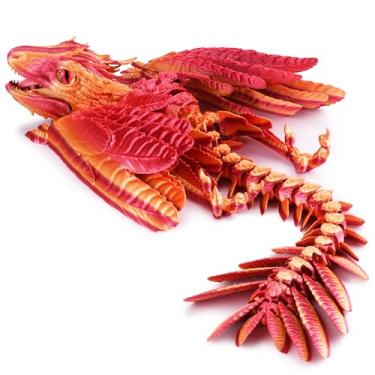 Imagem de Guwewu Feathered Wyvern Dragon, 3D Printed Dragon, Articulated Dragon, Fidget Dragon, 3D Printed Toys, Desktop Pet (Infernostride)