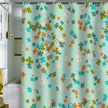 Imagem de Deny Designs Heather Dutton Delilah Cortina de chuveiro azul, 1,75 m x 1,83 m