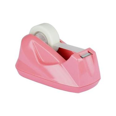 Imagem de Suporte Para Fita Adesiva c/ Largura de 12mm á 19mm Resistente Rosa Ro