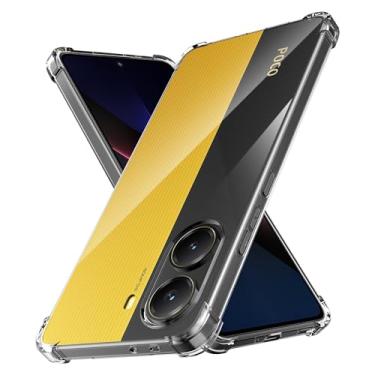 Imagem de Anoowkoa Capa de TPU para Xiaomi Poco X7 Pro: capa transparente antiamarelamento. À prova de choque de grau militar. Ultrafina à prova de quedas e supermacia. Capa transparente para Poco X7 Pro