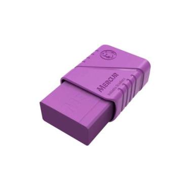 Imagem de Borracha Escolar Colorida TR Color c/ Capa Protetora - Mercur, ROXO