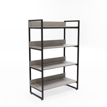 Imagem de Estante Desmontável 4 Prateleiras - Preto e Moca