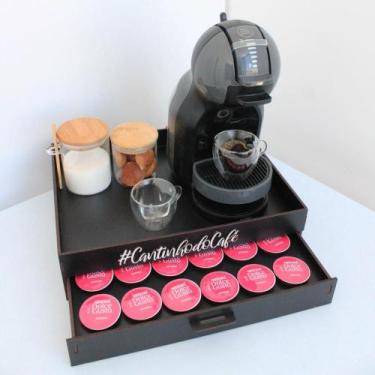 Imagem de Bandeja Decorativa Suporte Com Porta Capsulas Dolce Gusto Cantinho Caf