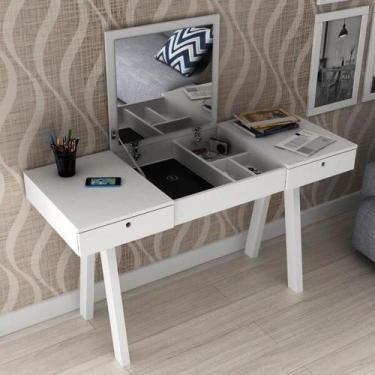 Imagem de Penteadeira com Espelho Pe2002 Branco - Tecno Mobili, Branco