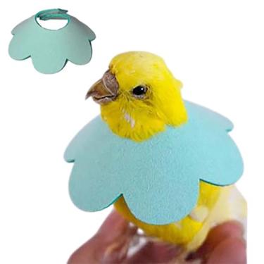 Imagem de Coleira elisabetana anti-mordida de papagaio de estimação, coleira elisabetana de segurança para cicatrização de penas, cones de recuperação de periquitos, calopsitas periquitas, conure quaker (verde,