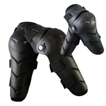 Imagem de Kit joelheira e cotoveleira articulada RED DRAGON proteção motocross v