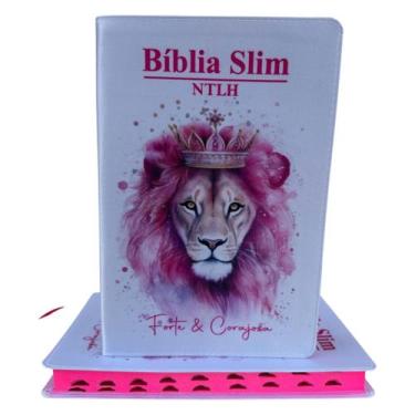 Imagem de Bíblia Slim Ntlh leão Forte e Corajosa - Compacta - central